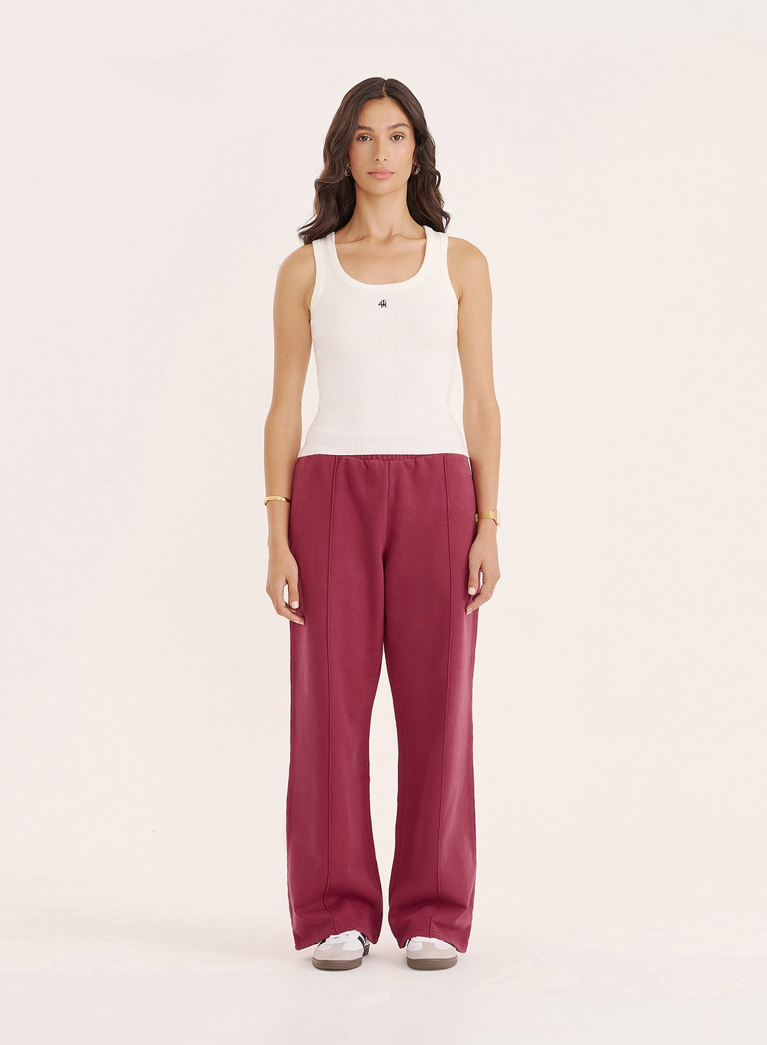 Berry 4th Wide Leg Branded Joggers- Fergie