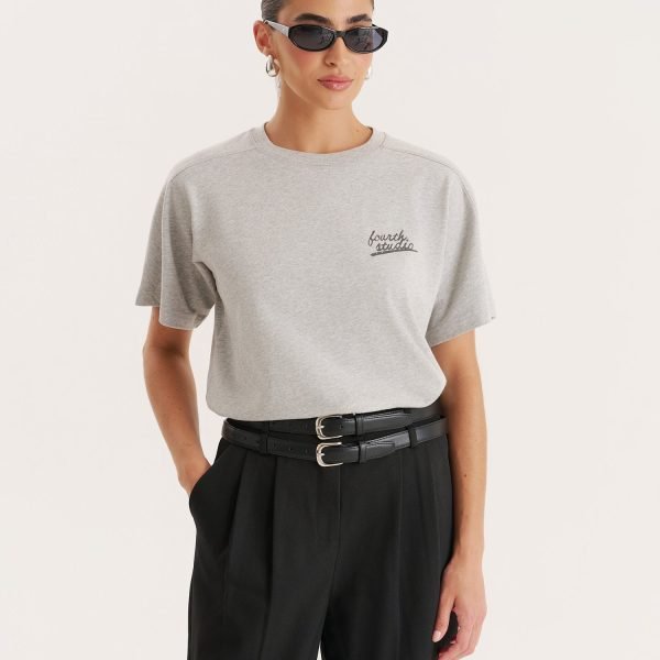 Grey Fourth Studio Cotton T-Shirt-Nina