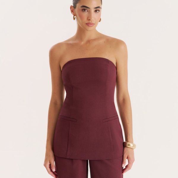 Burgundy Tailored Corset-Maggie